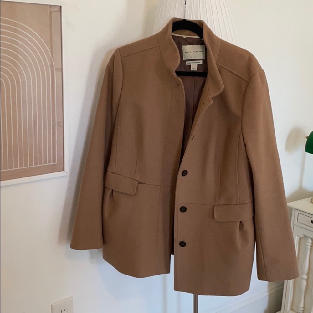 Banana Republic camel pea coat
